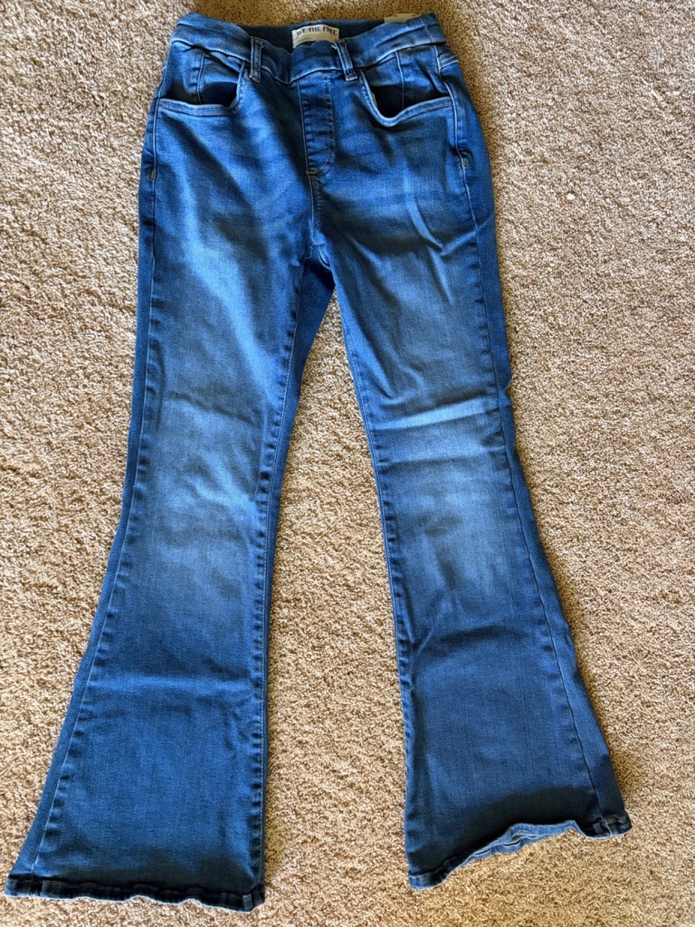 Free People We The Free CRVY Infinite Stretch Pull On Flare Jeans Small NWT - Picture 6 of 6